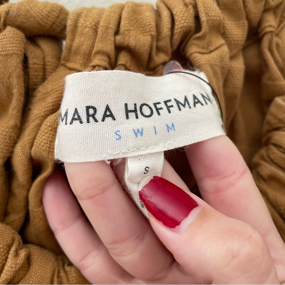 Mara Hoffman Swim Lexi Woven Cotton Midi Dress Trench Tan Brown Size Small - Picture 9 of 14